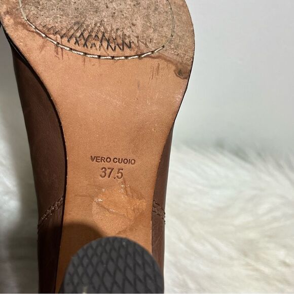 Modern Vintage Leather Vanessa Fold Over Brown Boots -- EU 37.5/US‎ 7 - Picture 9 of 9